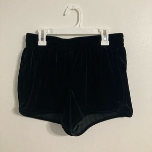 Black velvet shorts- size XS- target / mossimo brand. Velvet - soft